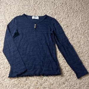 Old Navy Blue Button Long Sleeve Shirt